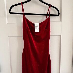 Red Sparkly Stretch Dress – XS